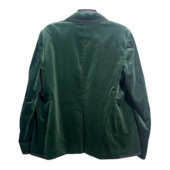 Kate Spade Green Jewel Button Velvet Blazer Size 16 - Picture 4 of 7